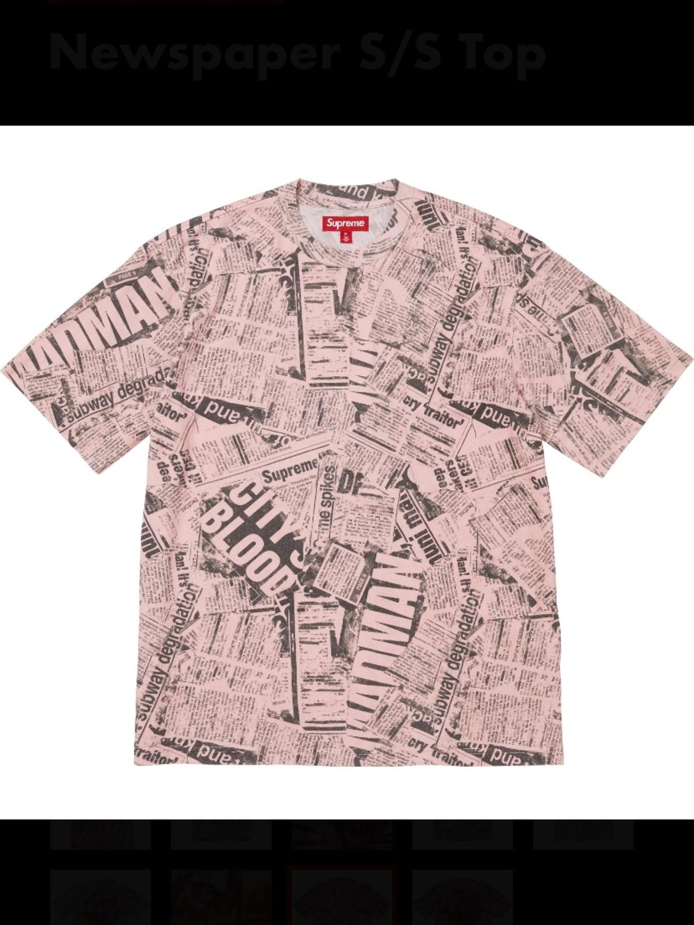 Supreme Newspaper Tiger S/S Top SS25 -
Pink - XXL BRAND NEW!